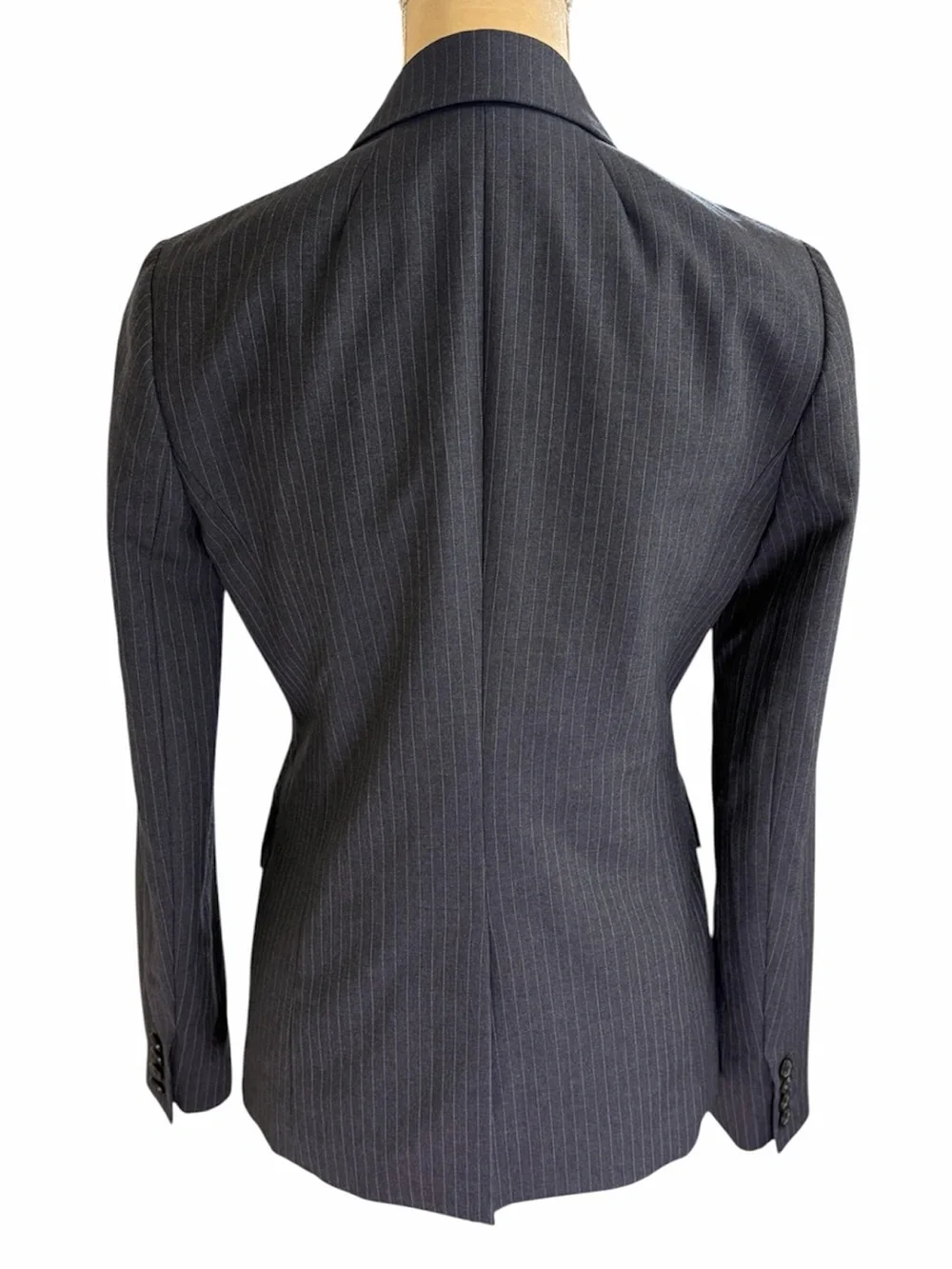 J. Crew Super 120s Audrey Two-Button Blazer in Gray Pinstripe Wool 4